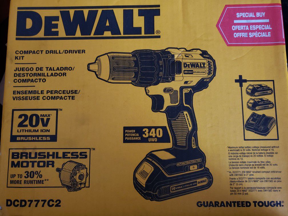 DeWalt 20v Brushless Drill kit