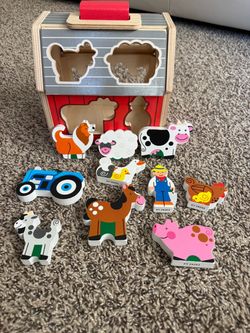 Melissa & dough wooden toy barn animal farms