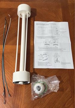 18” Ceiling Fan Downrod – Ansel & Royale – 18DR-EXWH- White