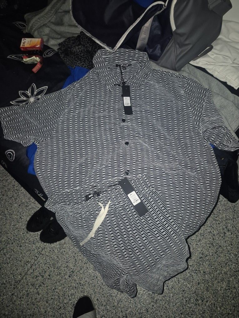 Nice Button Down Shirt XXL & Shorts S