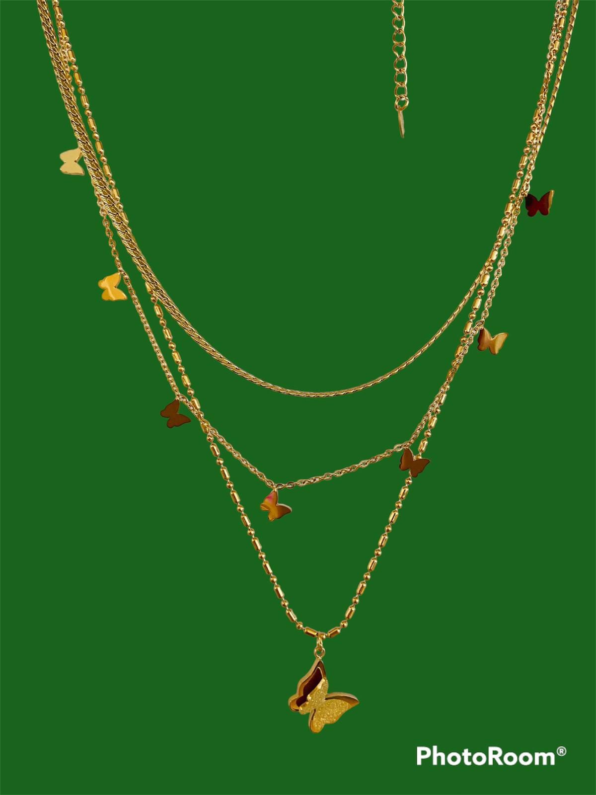 Stainless Steel Butterfly Necklace 