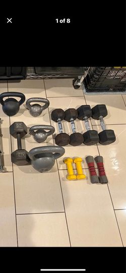 Dumbbells single and pairs.View the comment below