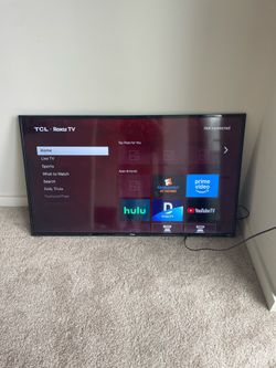 TCL 55” flat screen tv. ( No Remote) Tv in excellent working condition