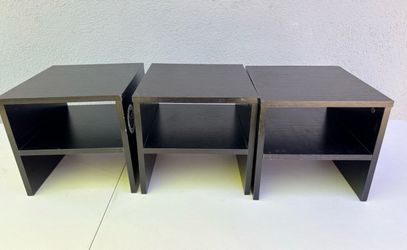 Desktop Wood Stackable shelf/monitor risers, Set of 9, Various Size and Height