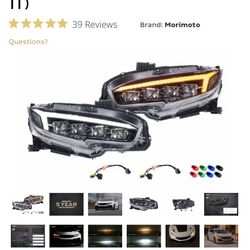 HONDA CIVIC 16-21 AFTERMARKET HEADLIGHTS Morimoto V2