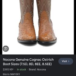 Men's Size 7 Nucona Ostrich Boots 