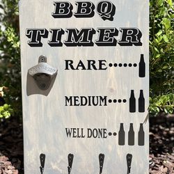 BBQ Timer Wood Sign/ Dad Sign 
