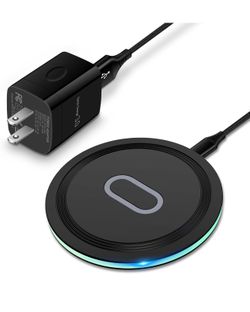 Wireless Charger Samsung Fast Charging Pad for Samsung Galaxy S25 Ultra/S24 FE/S23 Ultra/S22/S21/Z Flip 6 5,15W Wireless Charging Station Charger Mat 