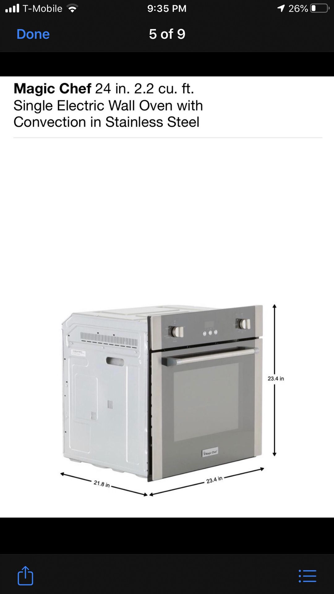 Magic Chef Electric Wall Oven
