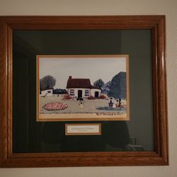 Ruth Russell Williams signed, Framed Matted Lithograph ' A Quiet Summer Day !!