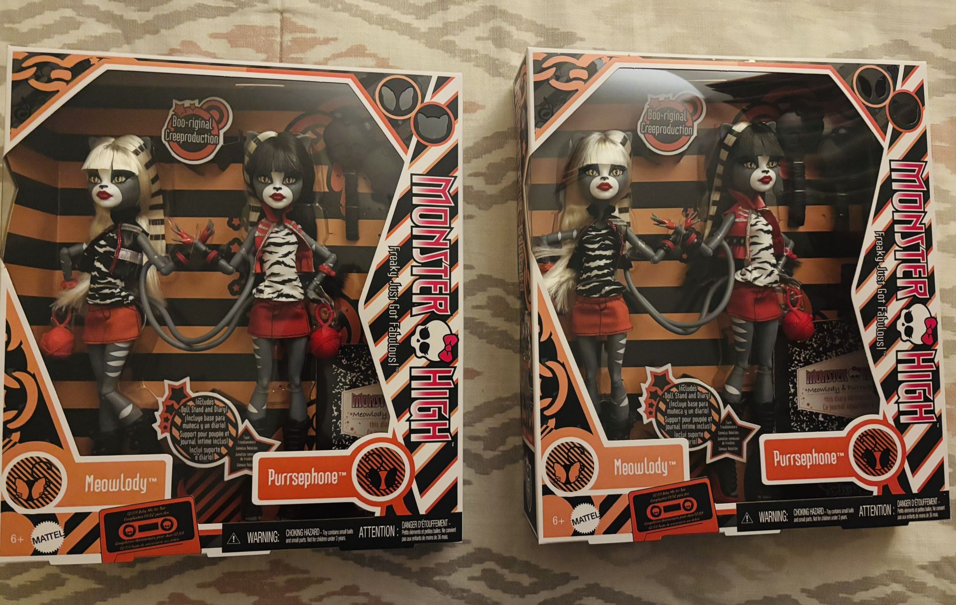 Moving out special! - MONSTER HIGH CREEPRODUCTION - Meowlody & Purrsephone - NIB