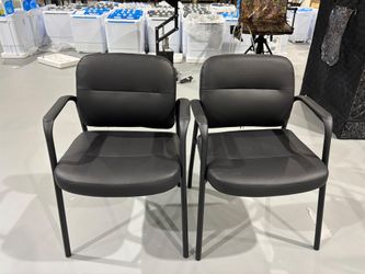 M-New Office Guest Chair Reception Chair for Office Reception Lobby PU Leather Waiting Room Chair with Armrests Executive Office Chair Upholstered Set