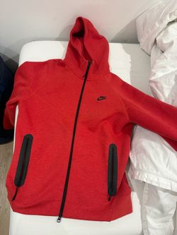 RED NIKE TECH HOODIE