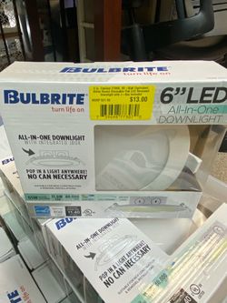 Bulbrite 6” LED light all in one home remodeling
