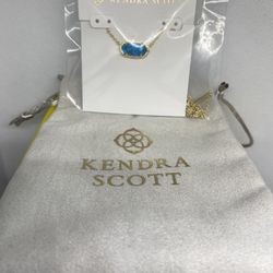 Kendra Scott Elisa Necklace Gold Bronze VND Turquoise New