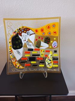 Hand-Crafted Fused Glass Art Plate