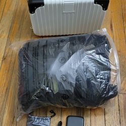 Black Heated Jacket with Power Bank and Travel Case