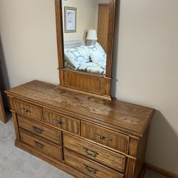 Dresser with Mirror And Nightstand