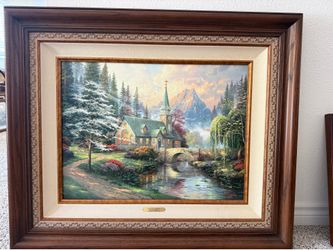 Thomas Kinkade Limited Edition Dogwood Chapel 18x24