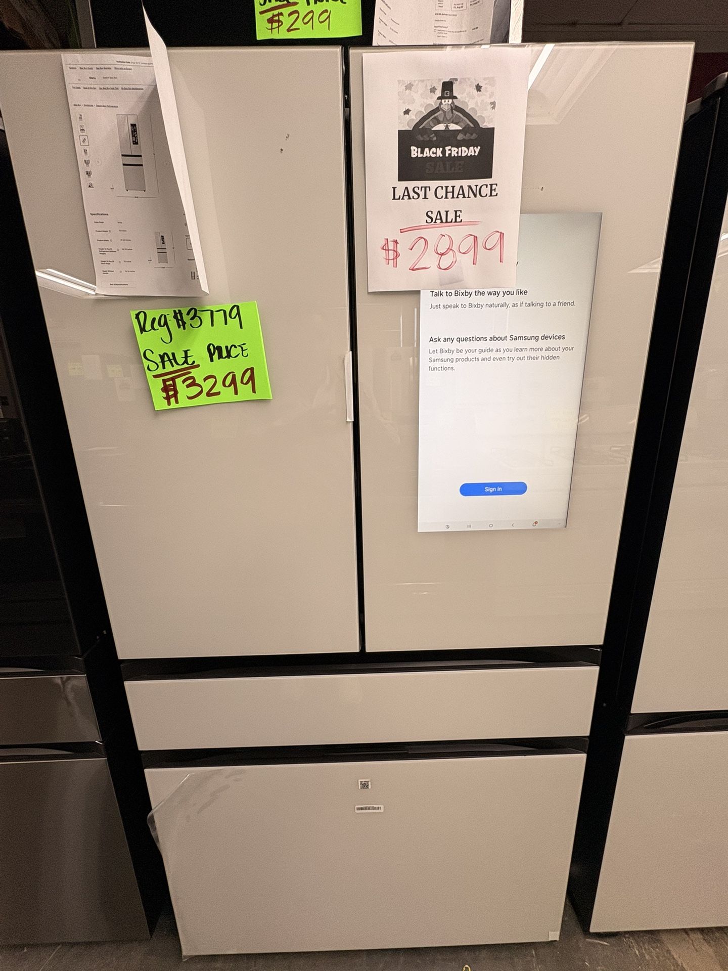 White Bespoke Family Hub Refrigerator 