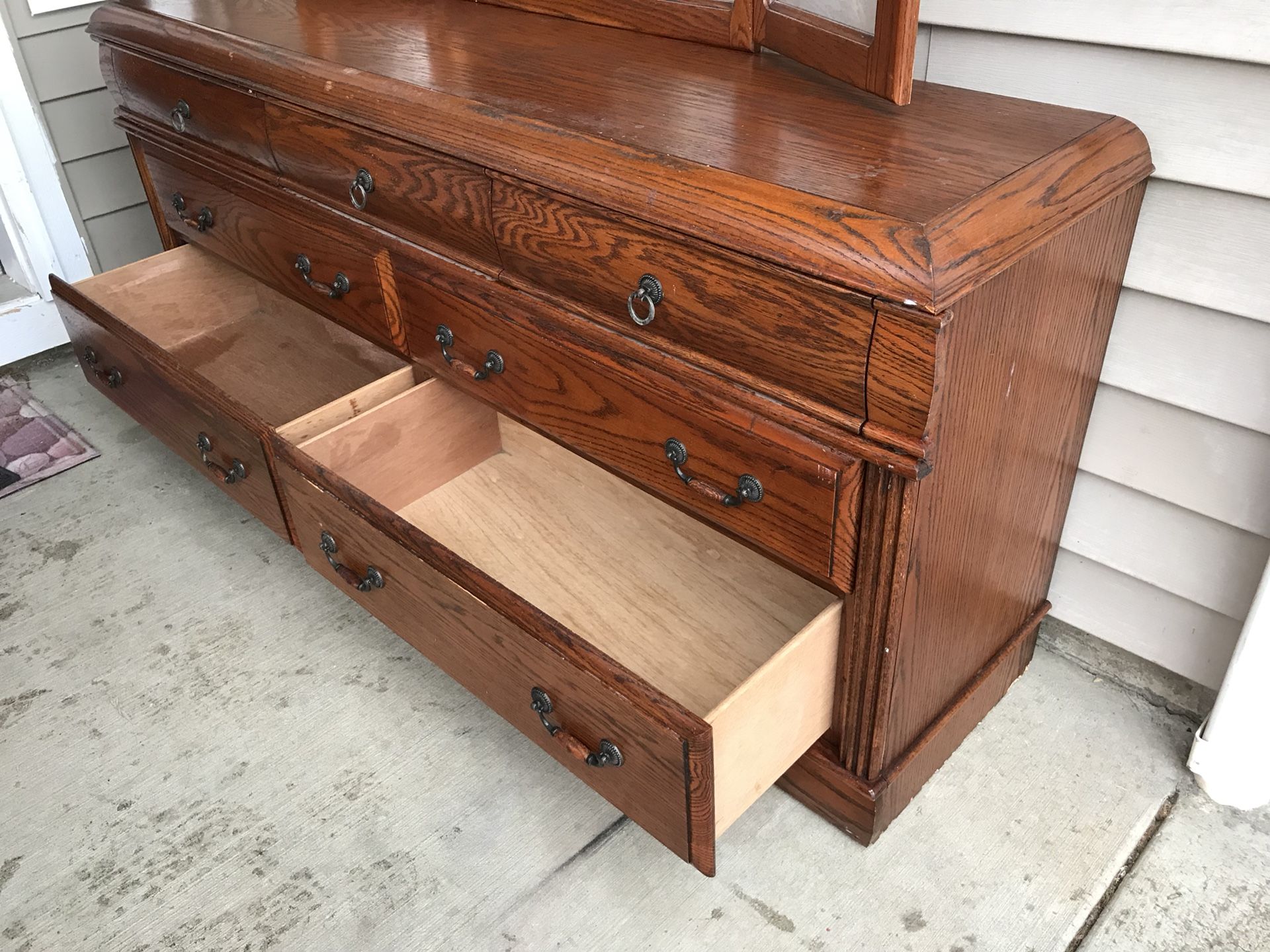 PRICE IS FIRM... Blackhawk Furniture 7 Drawer Dresser with Mirror for