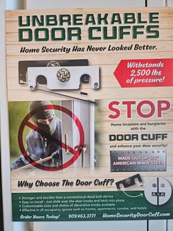 Home security device Door Cuff