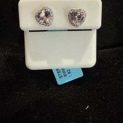 Pink Heart Shaped Earrings 