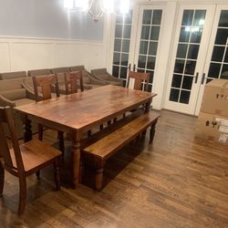 Solid Wood Table Dining Set