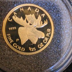 Solid Gold Coin 2004 Very Low Mintage Royal Canadian Mint