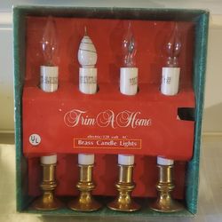 Vintage Electric Brass Candle Lights
