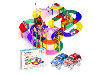 80pc Race Car Track Magnetic Tiles 
