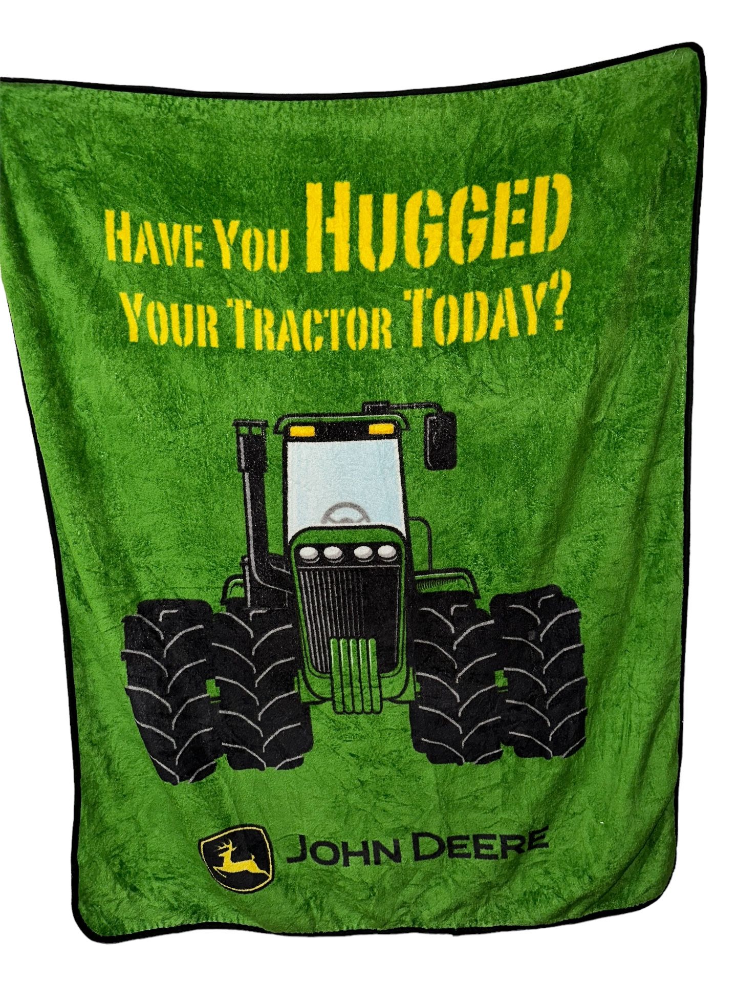 John Deere Tractor Throw Blanket 50x60 “Have You Hugged Your Tractor Today?”