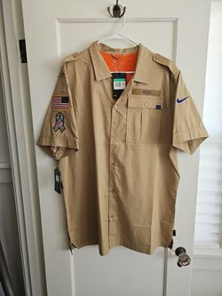 Buffalo Bills NFL Nike Salute To Service Dri-Fit Button Up Shirt Veterans Day