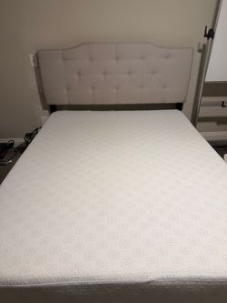 Queen Mattress with Upholstered Headboard