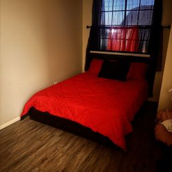 Like New Full Size Bed Frame And Mattress Included 