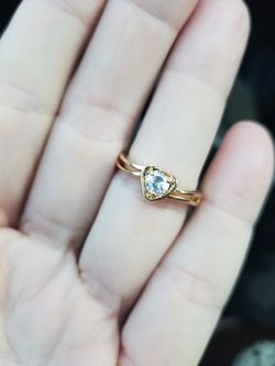Gold plated heart ring