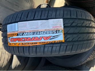 215/55/17 Ultra Sport Arroyo Tires installed and balanced / instaladas y balanceadas