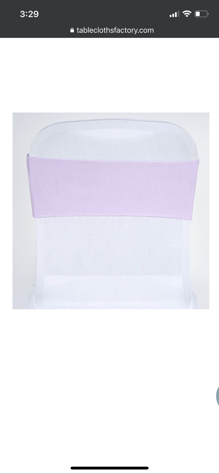 Lavender Chair Sashes