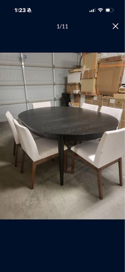 7 pieces dining table set from living spaces