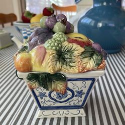 Vintage Fitz and Floyd Fruit Jar Candle