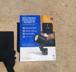Novolink Wirelessly Connected Battery Operated Black LED Spotlight with Outdoor Motion Sensor
