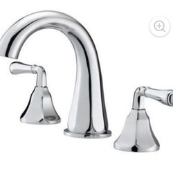 Mirabelle Deck Mounted Roman Tub Faucet Trim with Metal Lever Handles