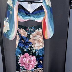 Medium Skirt And Cute Top