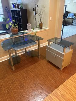 Desk And Storage Cabinet