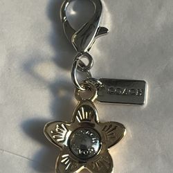 Gold And Silver Toned Starfish Zipper Pull Bag Charm 