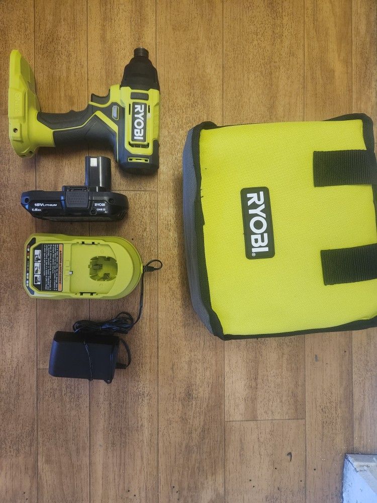 
ONE+ 18V Cordless 1/4 in. Impact Driver Kit with 1.5 Ah Battery and Charger
by

RYOBI

