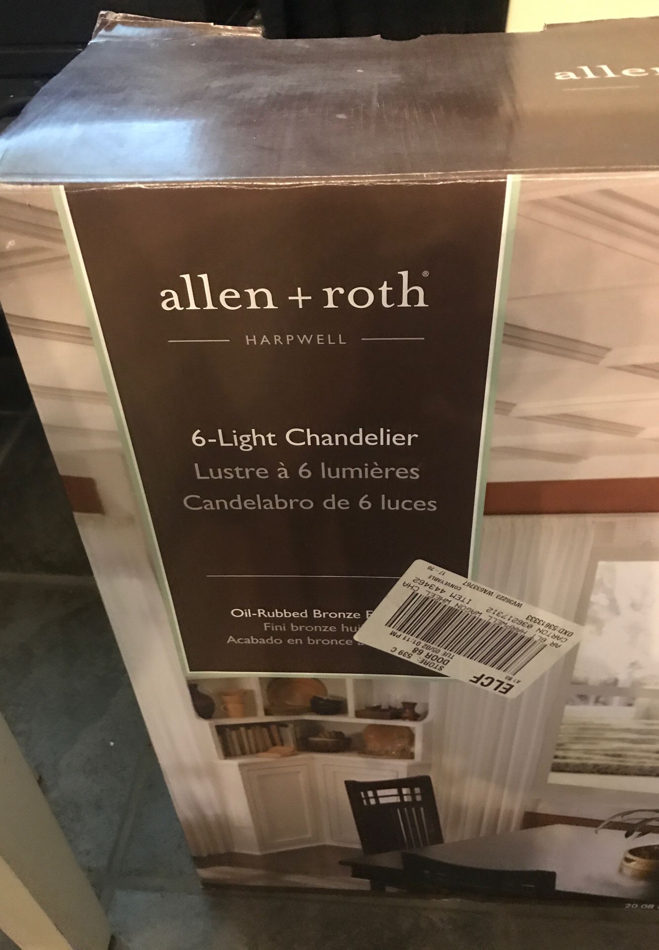 Allen + Roth chandeliers unopened box’s