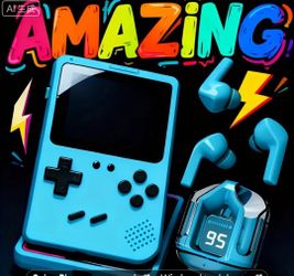 Portable Games Player Retro Games And Headphones 