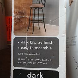 Foldable bar chairs 2 like new, 2 in box new.