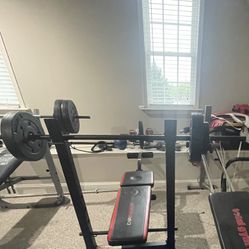 Weight Bench w/ Rack, Barbell & Weights – CAP Strength